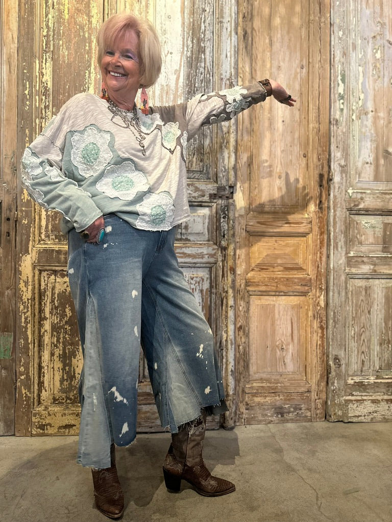 Front & Back Flower Top