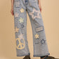 Star & Peace Patch Jeans