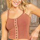 Button Crop Tank
