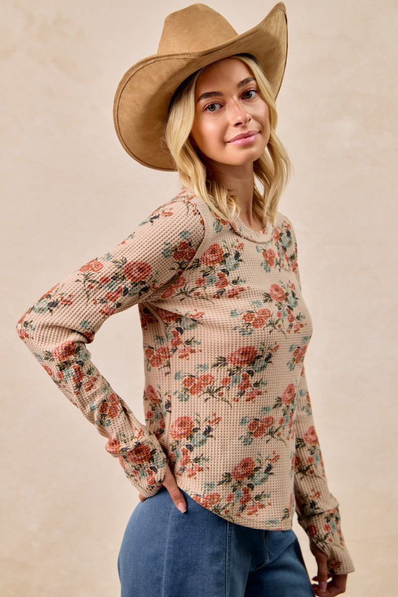 Floral Thumb Hole Thermal