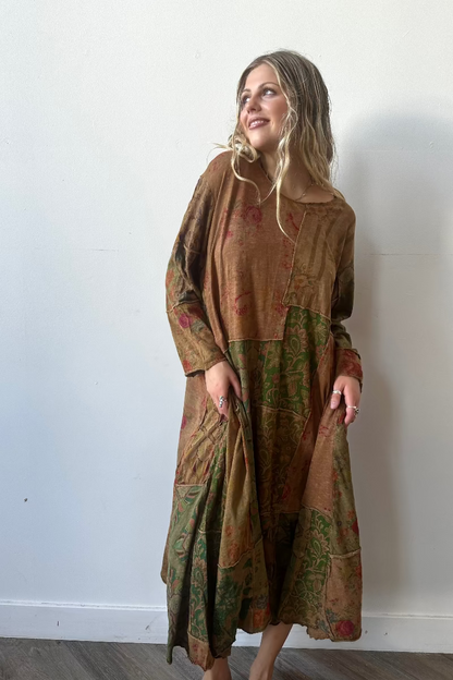 Patchwork Knit Dress