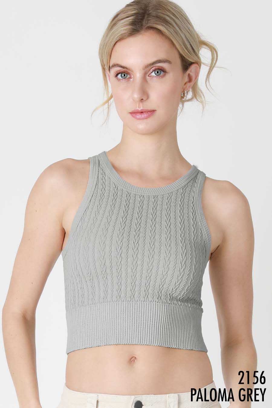 Cable Highneck Cami-9905