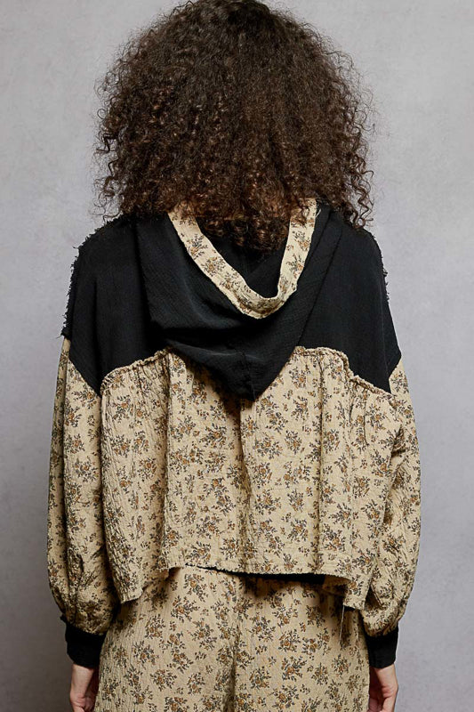 Floral Gauze Hoodie