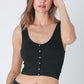 Button Front Crop Top-9890