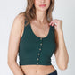 Button Front Crop Top-9890