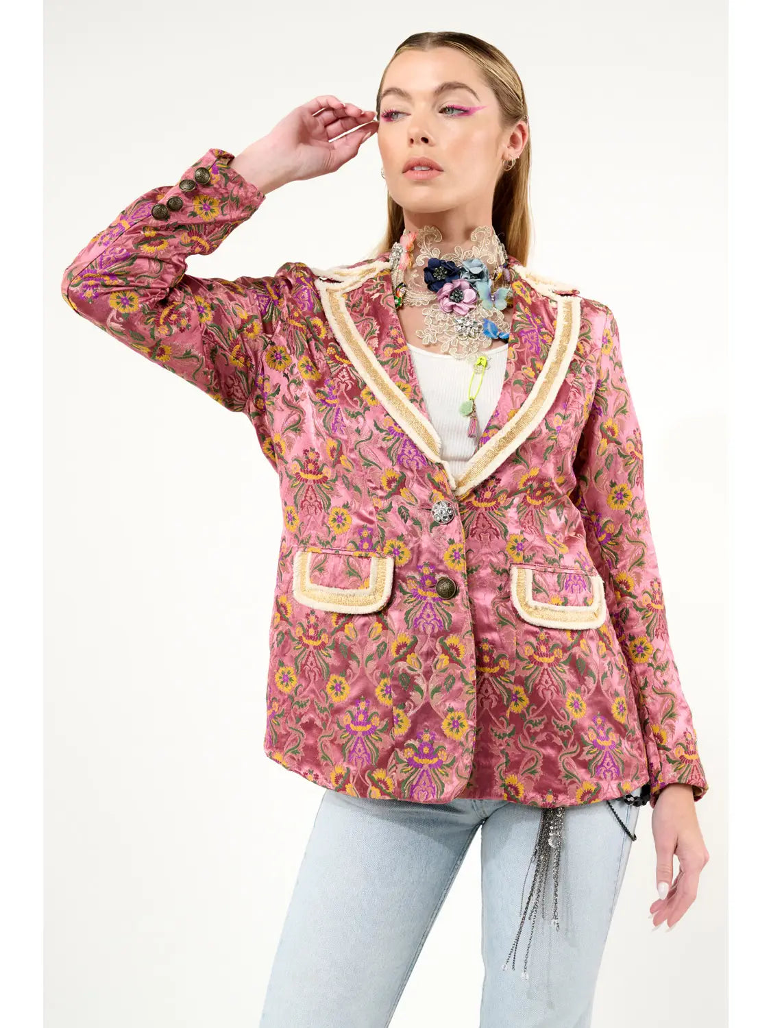 Renaissance Silk Jacquard Blazer