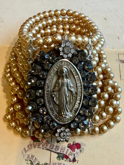 Religious Pearl Bracelet