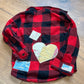 Red Quilted Heart Kids Flannel