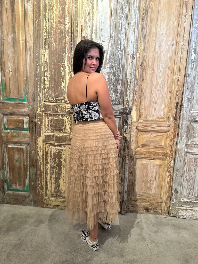Combo Sized Ruffled Tulle Skirt