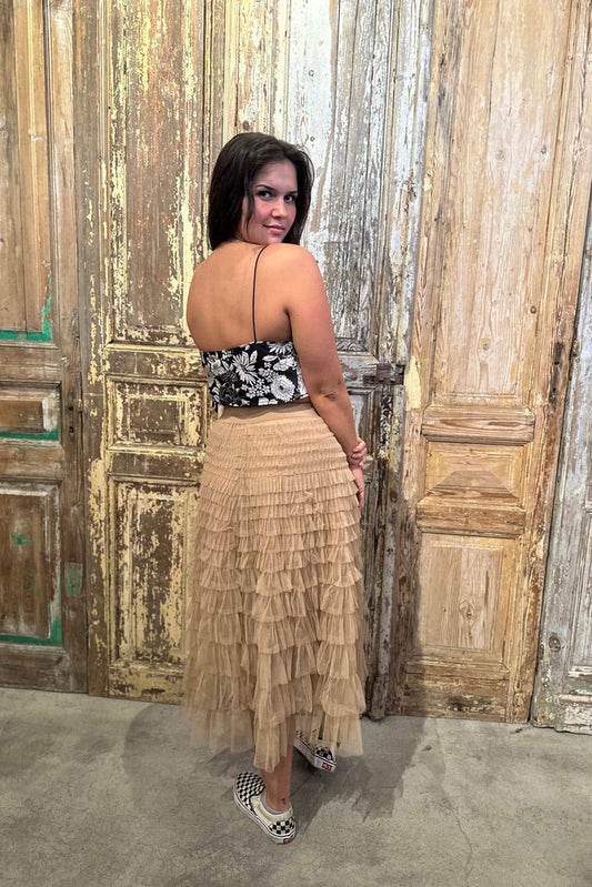 Combo Sized Ruffled Tulle Skirt