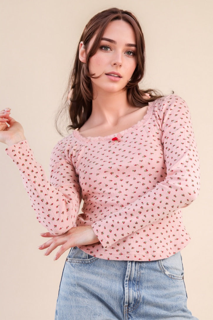 Cotton Mini Flower Top
