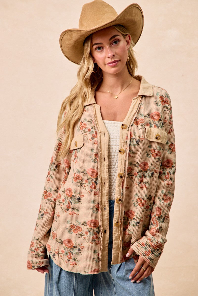 Floral Thermal Shacket