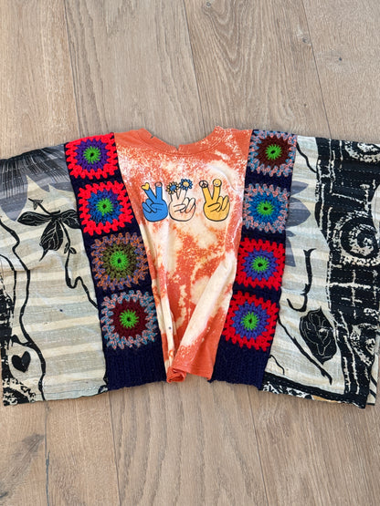 Vintage Blanket Poncho-10095