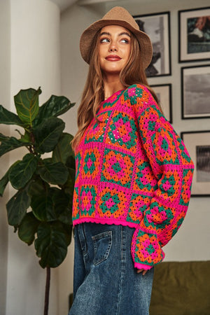 Crochet Patchwork Sweater