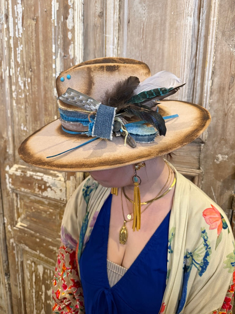 Cowgirl Feather Hat