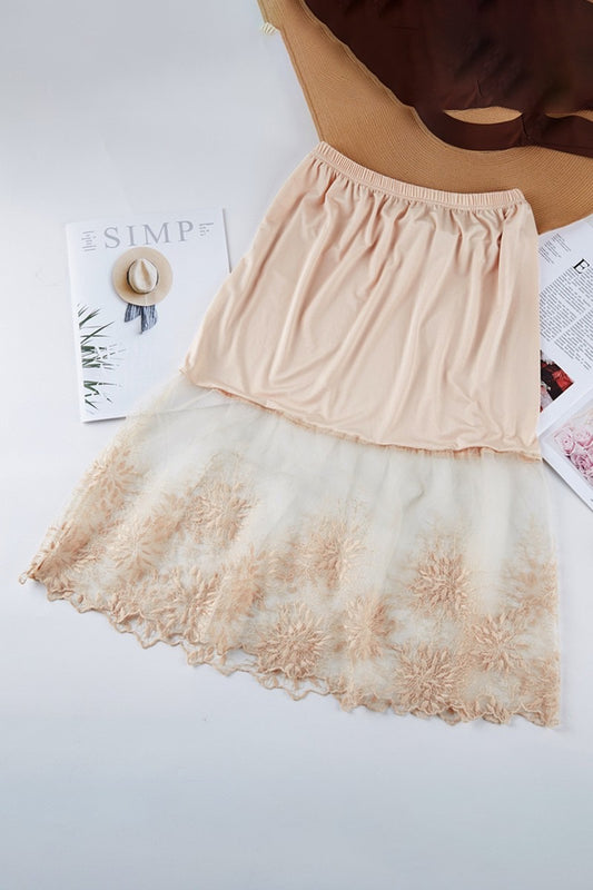 Layered Lace Midi Slip-10006