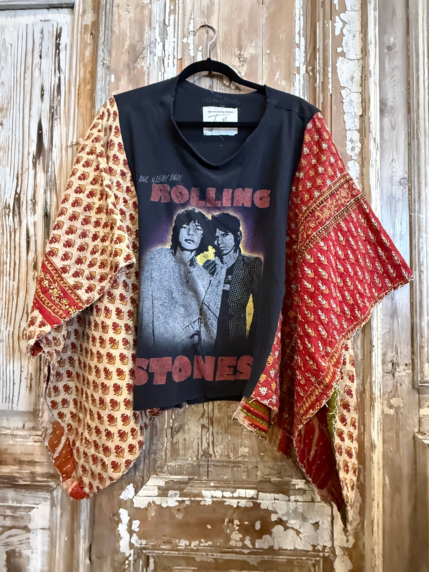 S/M Up Cycled Kantha Poncho