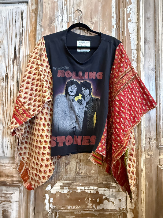 S/M Up Cycled Kantha Poncho