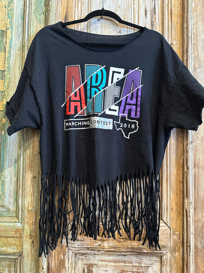 Up Cycled Fringe Band Tee