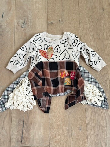 12m Hearts & Plaid Tunic