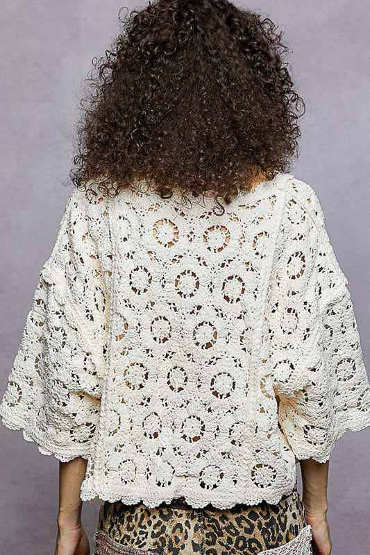 Chenille Crochet Sweater