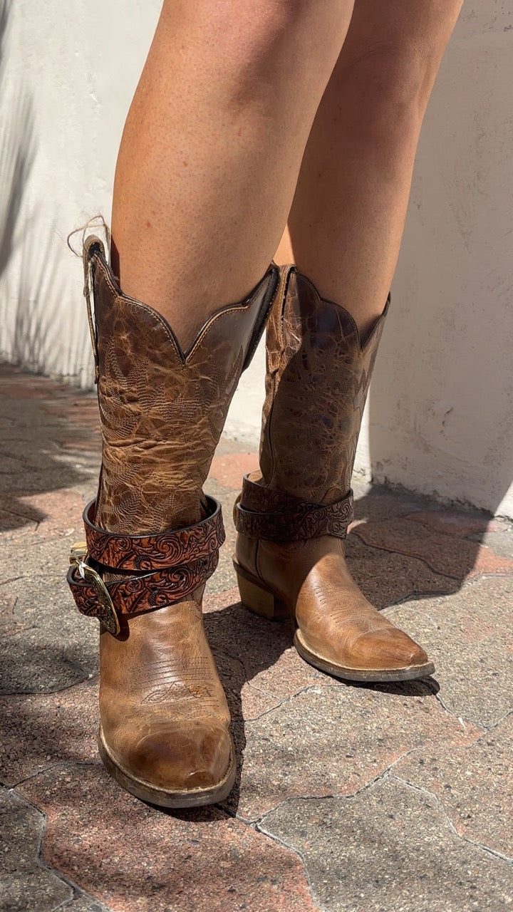 Tooled Boot Belt
