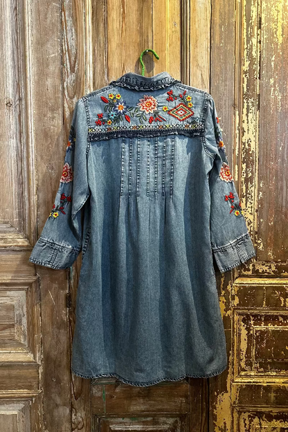 Desert Rose Pin Tuck Dress