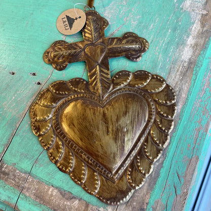 Cross Heart Ornament