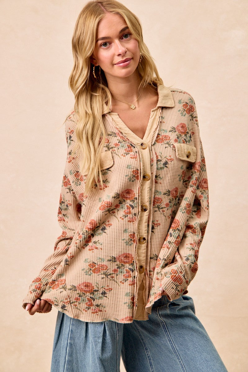 Floral Thermal Shacket