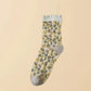 Lace Trim Floral Socks