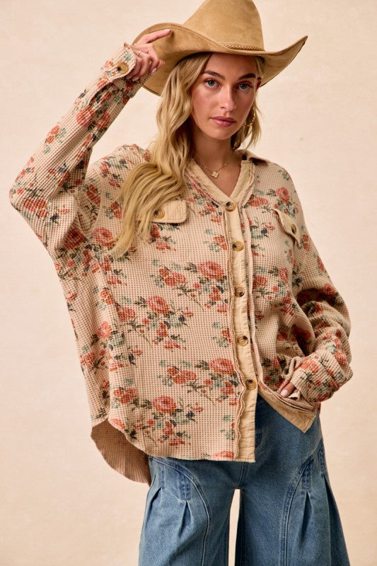 Floral Thermal Shacket