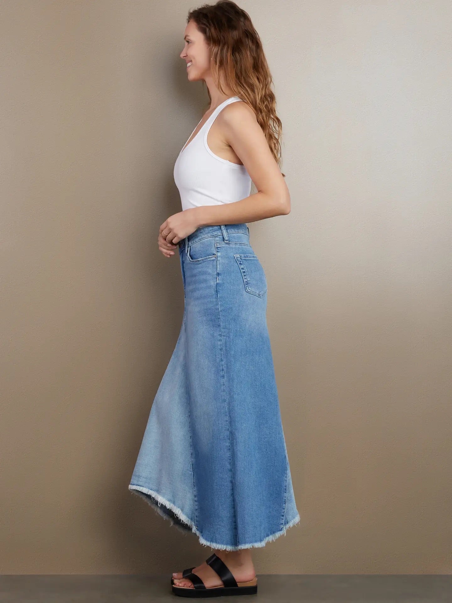 Denim Maxi Skirt