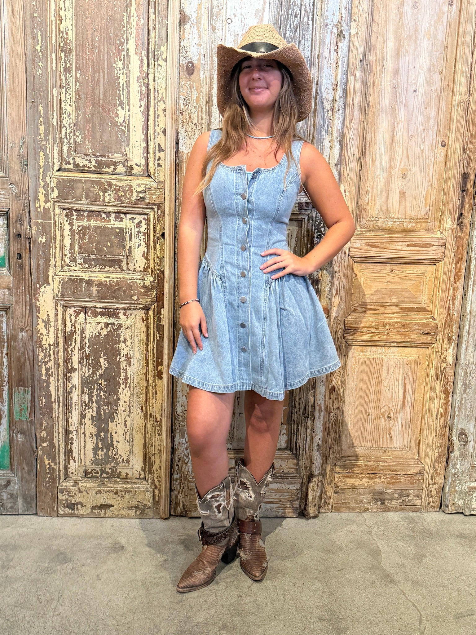 Button Front Denim Dress – Trestles Clothing Company