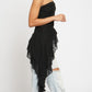 Ruffle Strapless Top