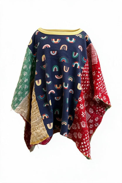 6y Up Cycled Pajama Poncho