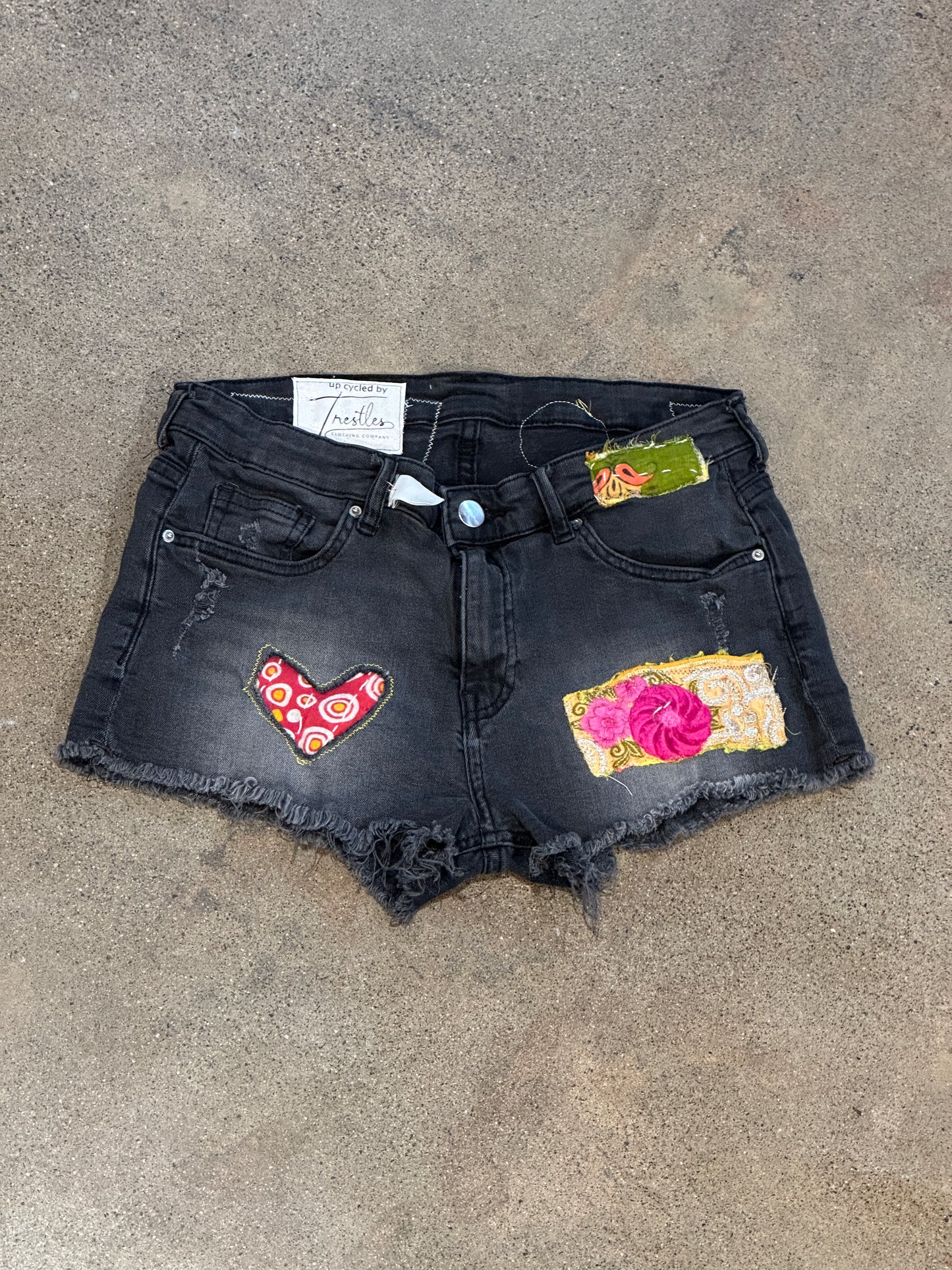 Size 26 Up Cycled Love Shorts