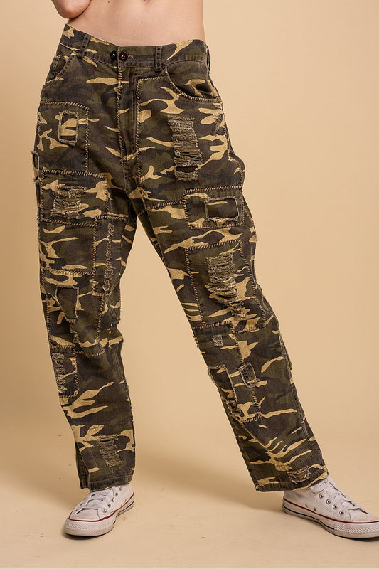 Patched Camo Pants