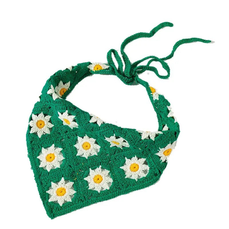 Daisy Crochet Bandana