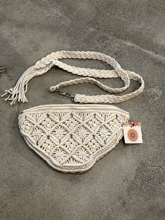 Beaded Macrame Fanny Pack-9847