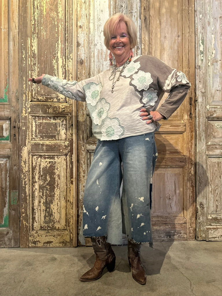 Front & Back Flower Top