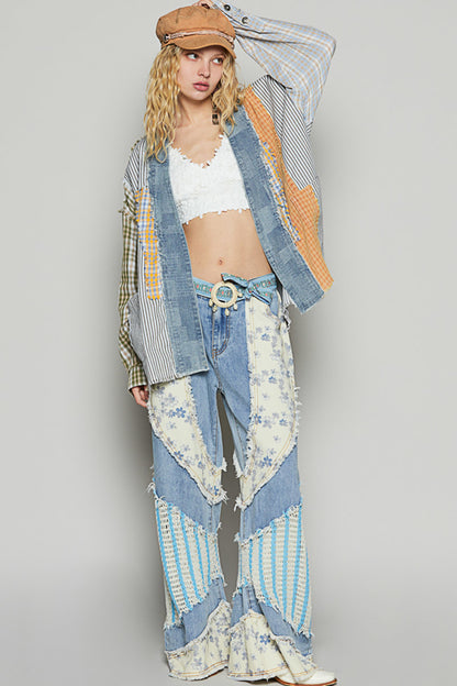 Patched Cardigan