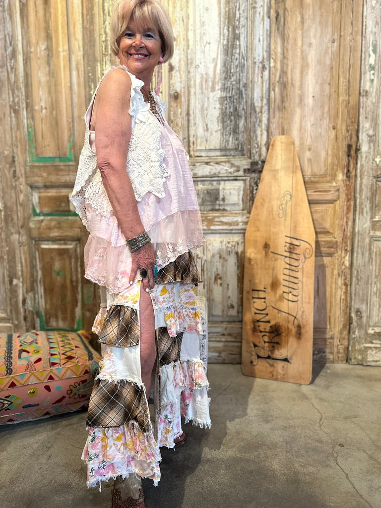 Plaid & Floral  Maxi