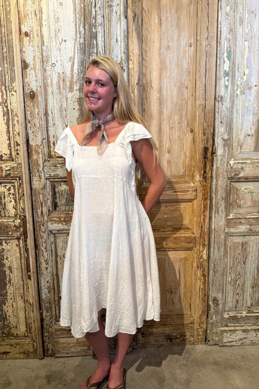 Flutter Linen Dress