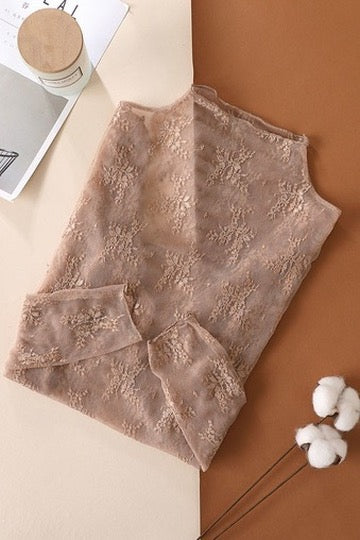 Sheer Lace Top-9967