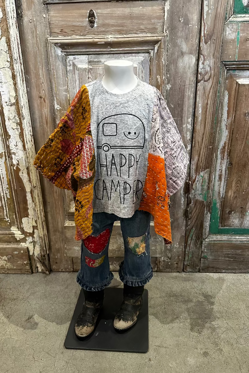 2T Happy Camper Poncho