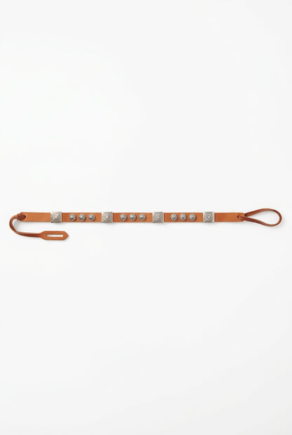Square & Round Leather Hat Band