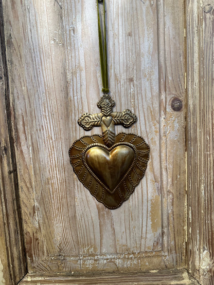 Hanging Cross Heart