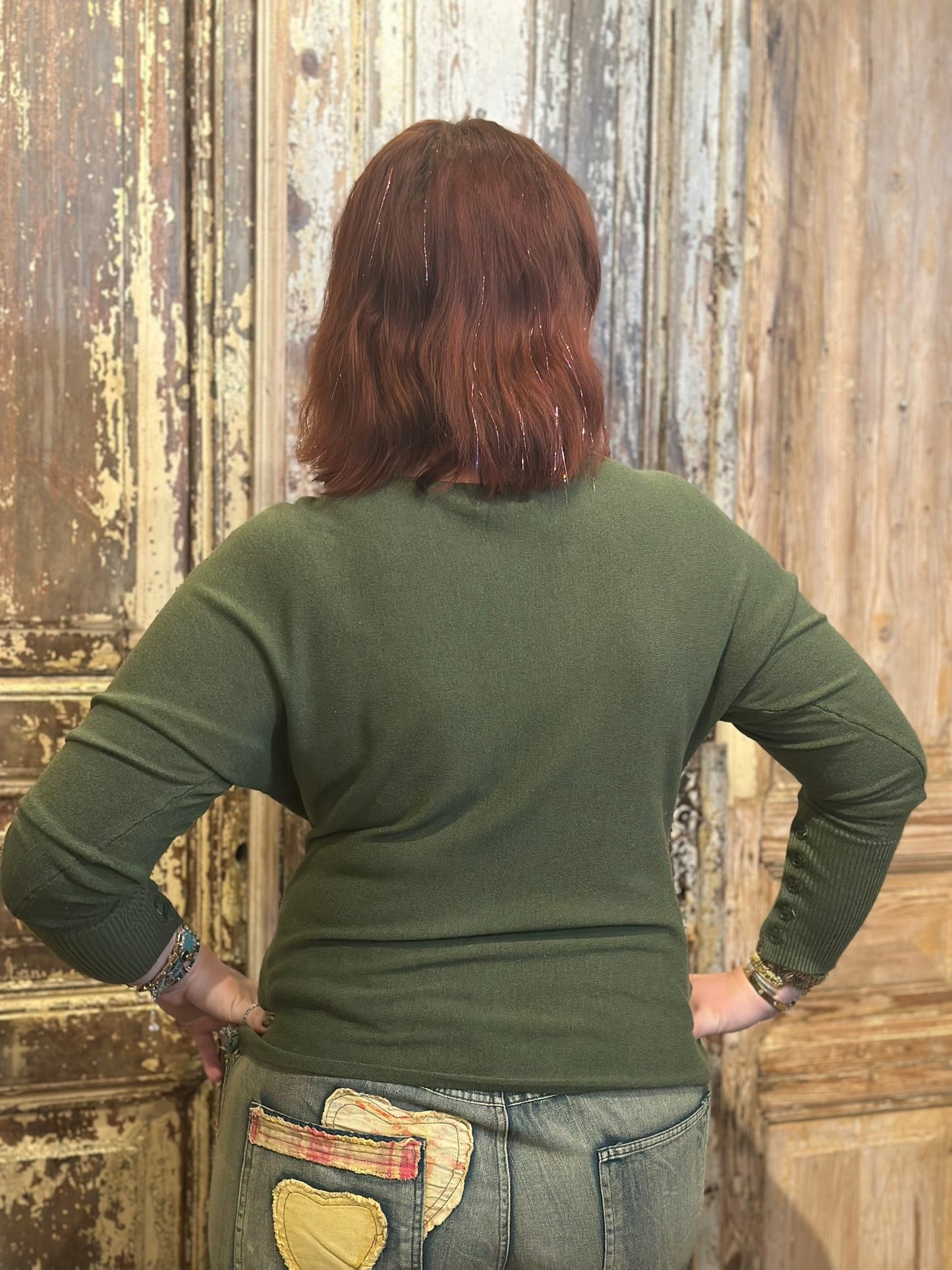 Olive Boatneck Sweater