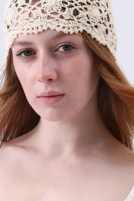 Crochet Lace Beanie