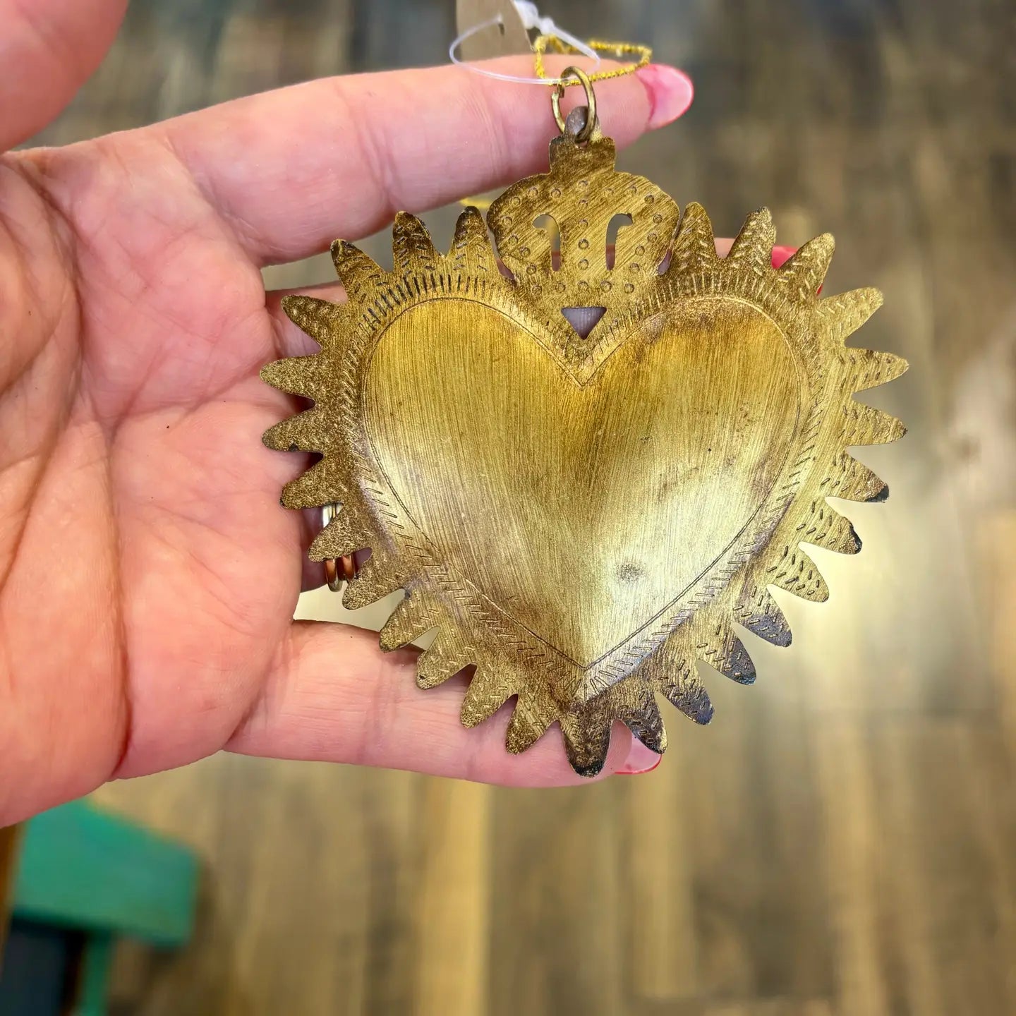 Small Crowned Sacred Heart Ornament